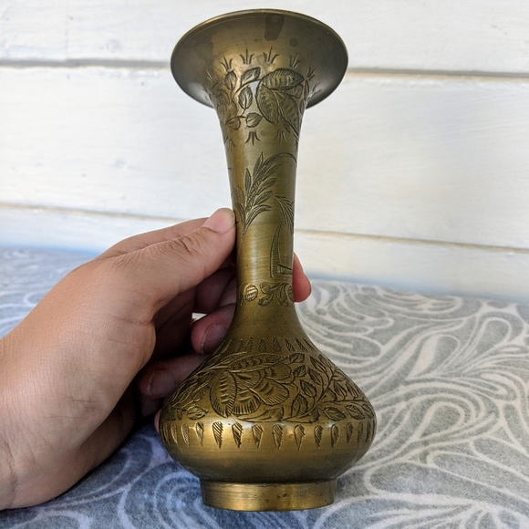 Vintage Etched Brass Case From India - Picture 4 of 8